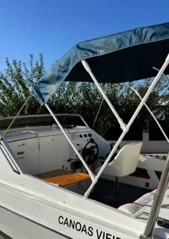 Barco Argus 5mts semi cabinado 6 pessoas Bimini rollbar YAMAHA 70HP - 3/4